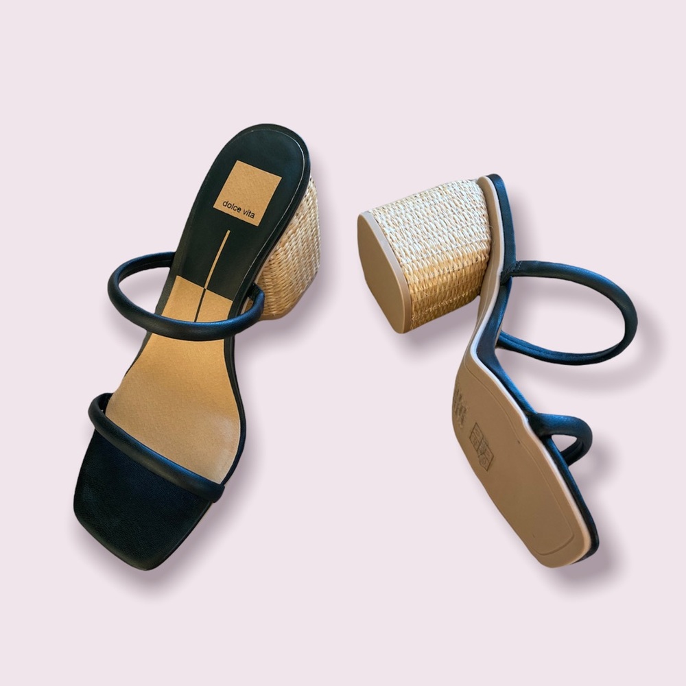 Dolce Vita Block Heel Sandal Wicker/Bamboo